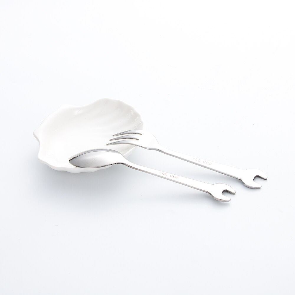 Ϳ 1set ġ   ı   ũ Ǭ  ģȯ   Ǭ/Cute 1set Wrench Novelty  Shape Tableware Home Household Lovely Fork Spoon Gift Eco-Friendly